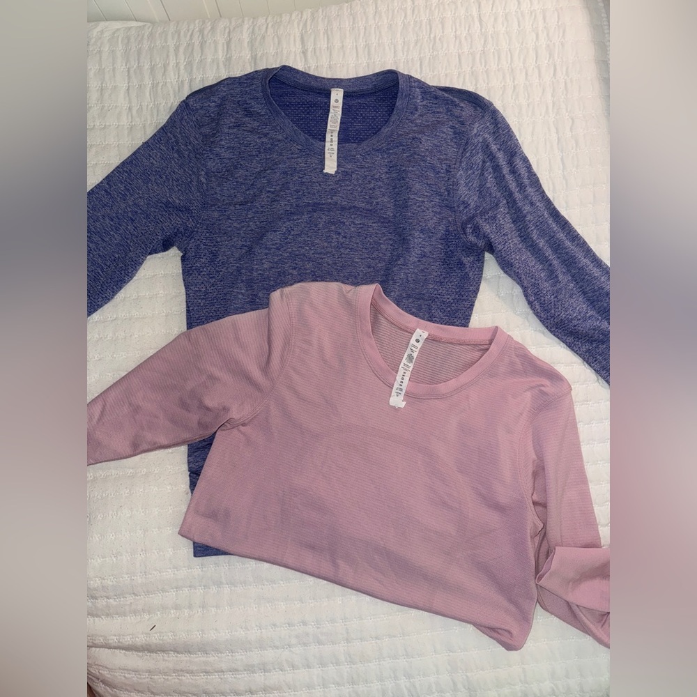 SET of Lululemon Swiftly Relaxed-Fit Long Sleeve Shirts Size 4